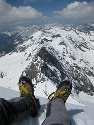 Impegnativa splendida salita dal Rifugio Longo al Pizzo del Diavolo ancora abbondantemente innevato il 23 maggio 2010- FOTOGALLERY